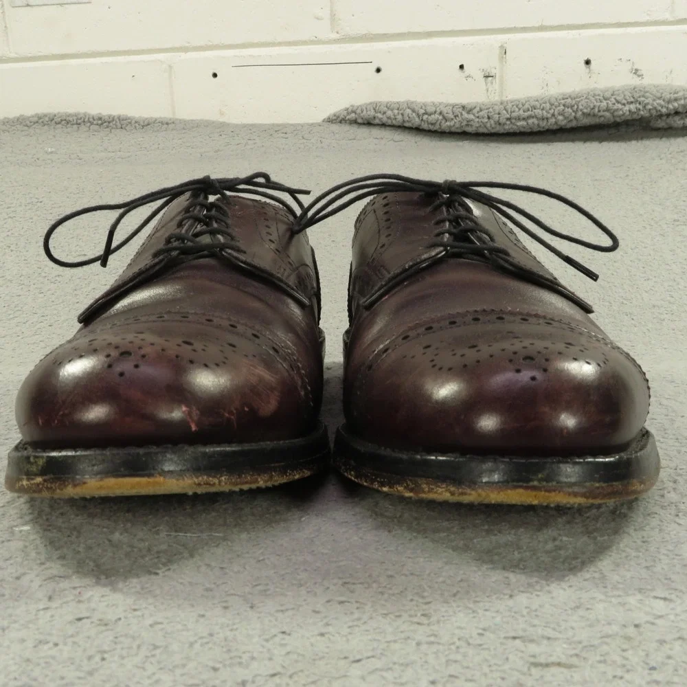 Allen Edmonds Shoes Men 8 3E Oxblood Lexington Derby Cap Toe Oxford Dress Shoe